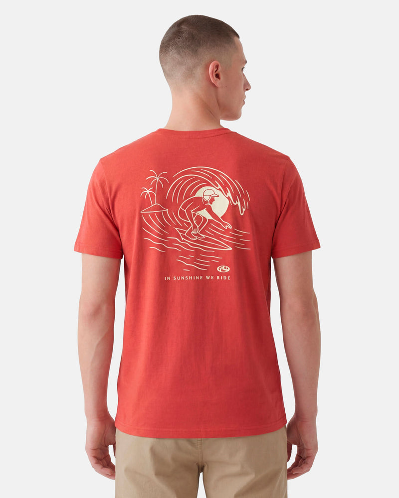 Camiseta Manga Curta Rusty Sunshine Bordô