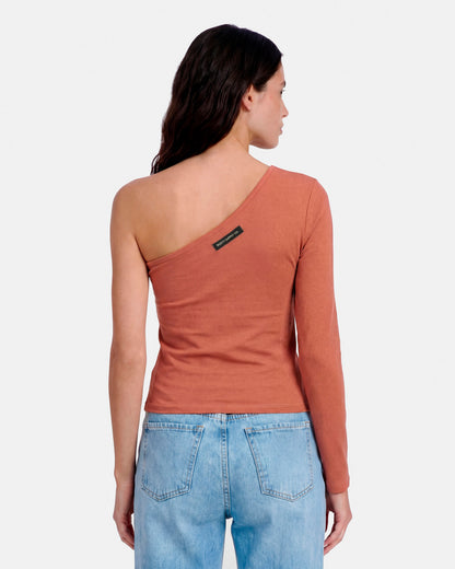 Blusa Feminina Rusty One Shoulder Marrom