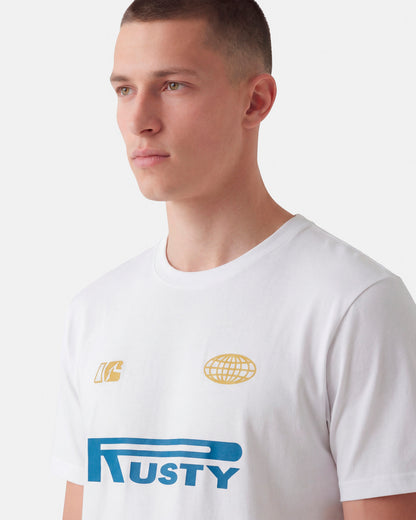 Camiseta Manga Curta Rusty Azzuro Branca
