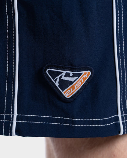 Boardshorts Rusty 21" Straight Pipe Laranja e Marinho