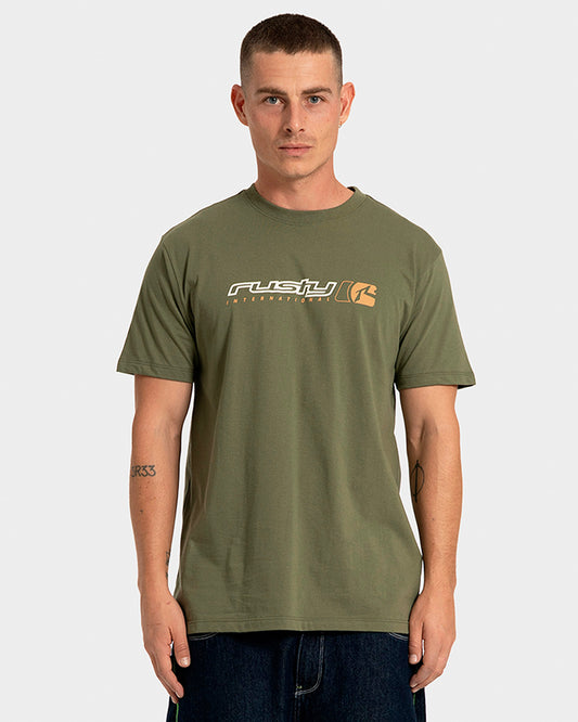 Camiseta Manga Curta Rusty Jetsetter Verde Folha