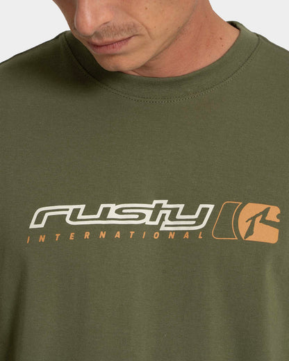 Camiseta Manga Curta Rusty Jetsetter Verde Folha