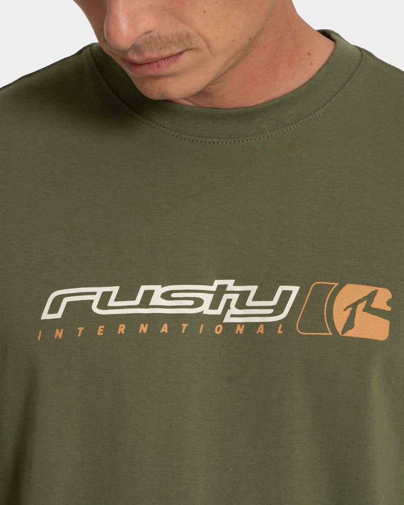 Camiseta Manga Curta Rusty Jetsetter Verde Folha