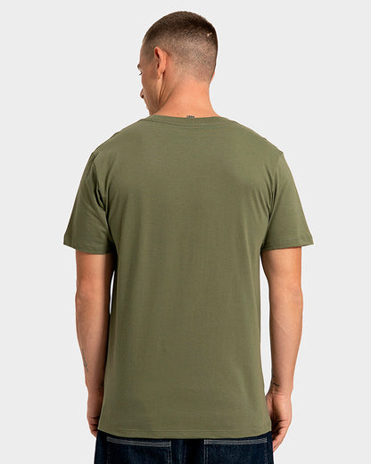 Camiseta Manga Curta Rusty Stick Verde Folha