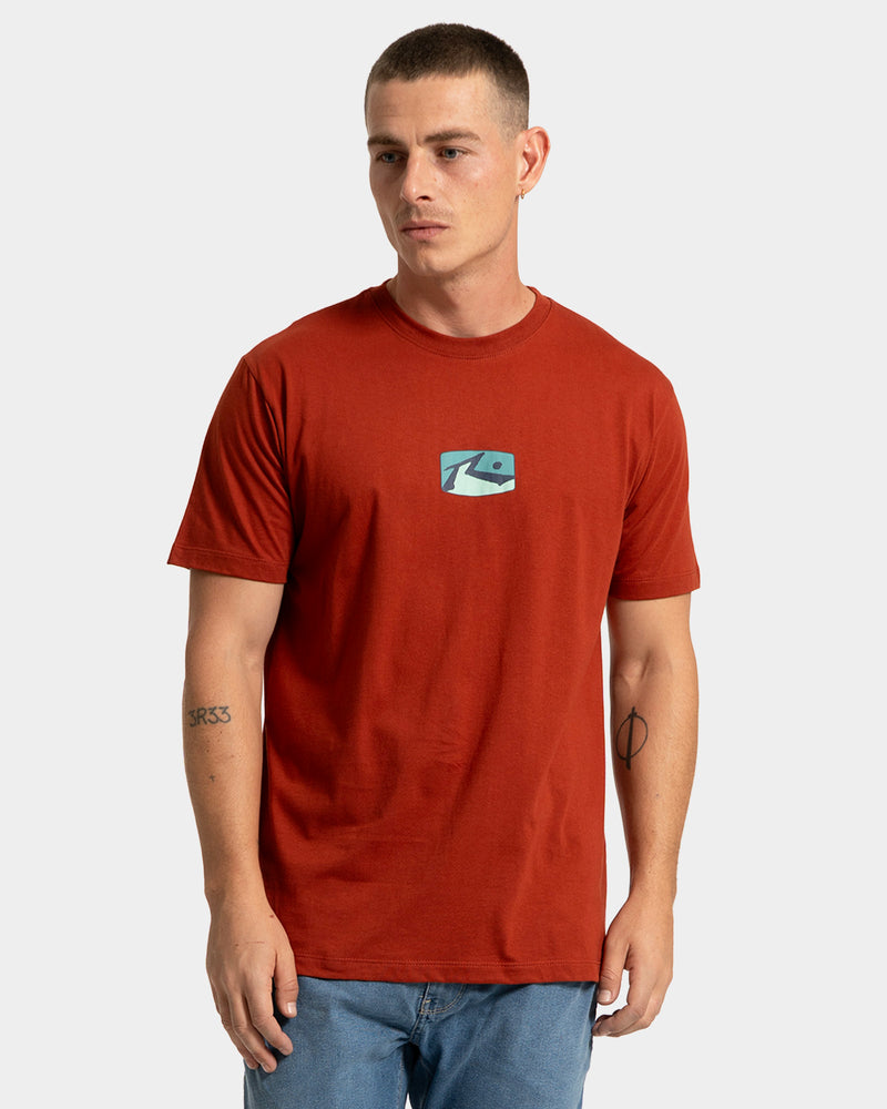 Camiseta Manga Curta Rusty Color Box Vermelha