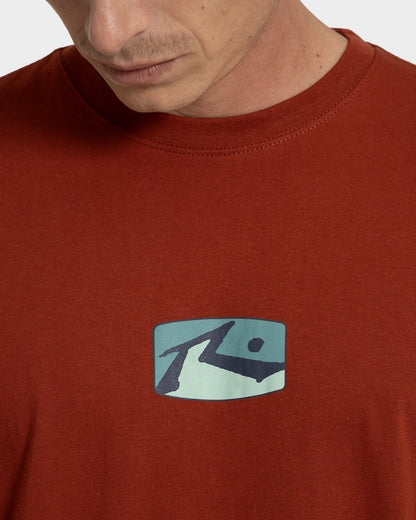Camiseta Manga Curta Rusty Color Box Vermelha