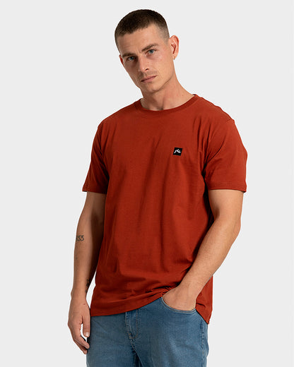 Camiseta Rusty Essential Manga Curta Vermelho