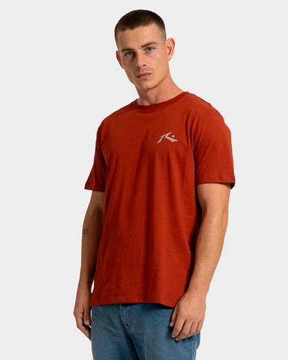 Camiseta Manga Curta Rusty Chalk Vermelho