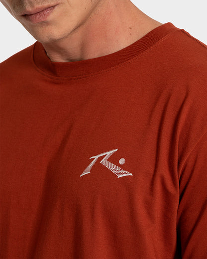 Camiseta Manga Curta Rusty Chalk Vermelho