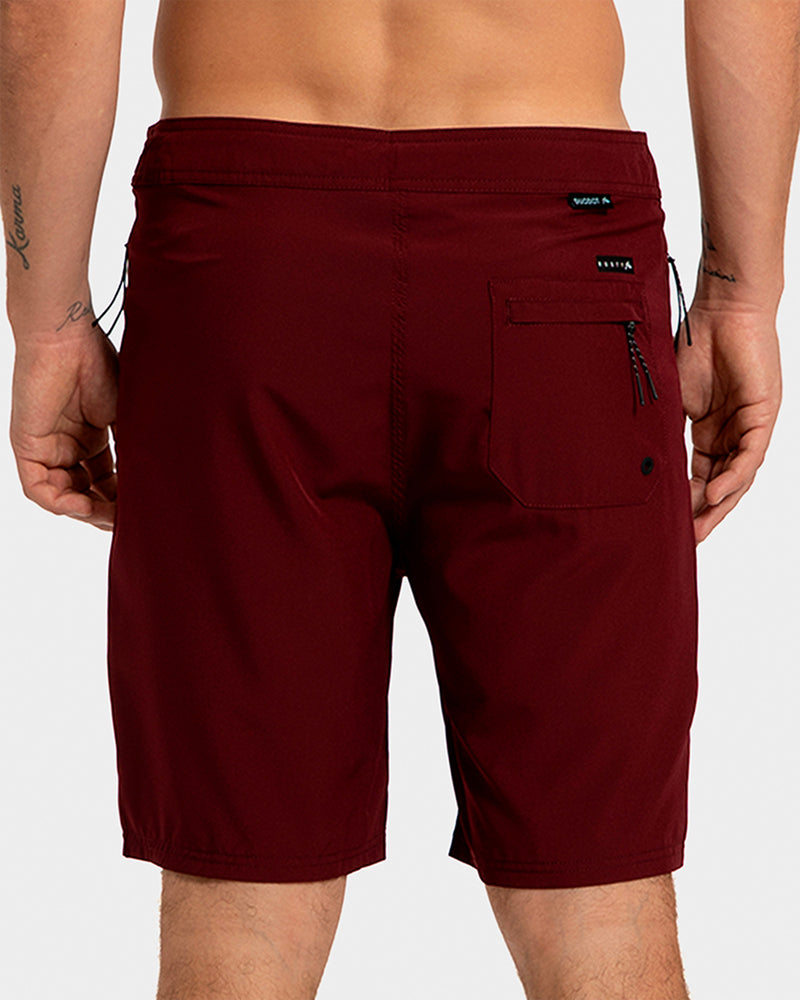Boardshorts Rusty Importado Pulse Vermelho Escuro