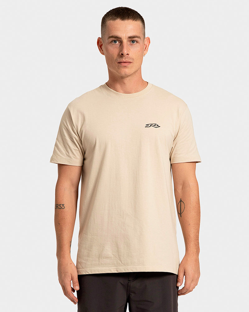 Camiseta Manga Curta Rusty Inner Flow Bege