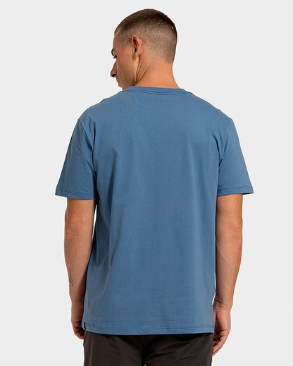 Camiseta Rusty Stick Manga Curta Azul