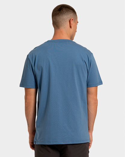Camiseta Rusty Essential Manga Curta Azul