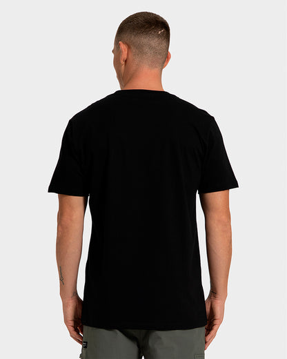 Camiseta Rusty Essential Manga Curta Preta
