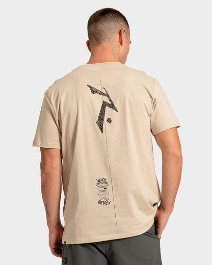 Camiseta Manga Curta Rusty The Keg Bege