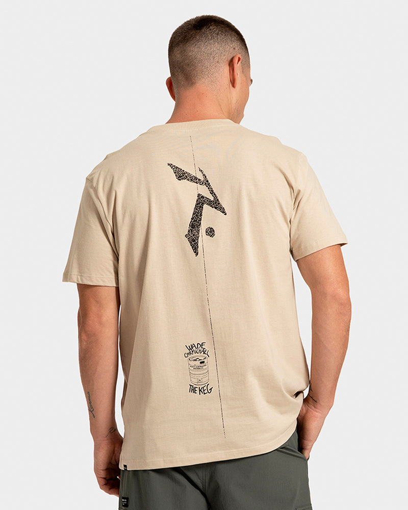 Camiseta Manga Curta Rusty The Keg Bege