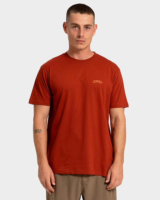 Camiseta Manga Curta Rusty Inner Flow Vermelho