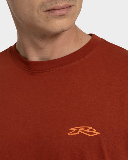 Camiseta Manga Curta Rusty Inner Flow Vermelho