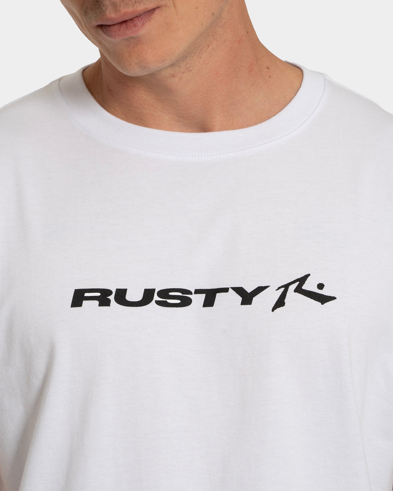 Camiseta Manga Curta Branca Rusty Stick