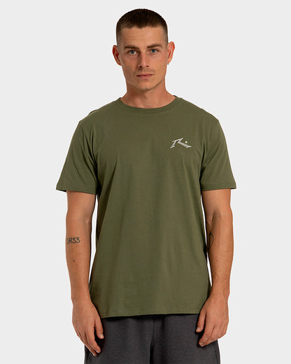 Camiseta Manga Curta Rusty Chalk Verde Folha