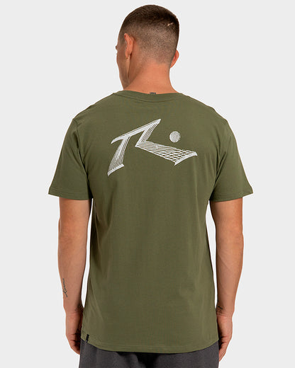 Camiseta Manga Curta Rusty Chalk Verde Folha