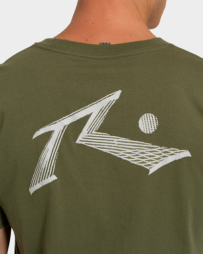 Camiseta Manga Curta Rusty Chalk Verde Folha