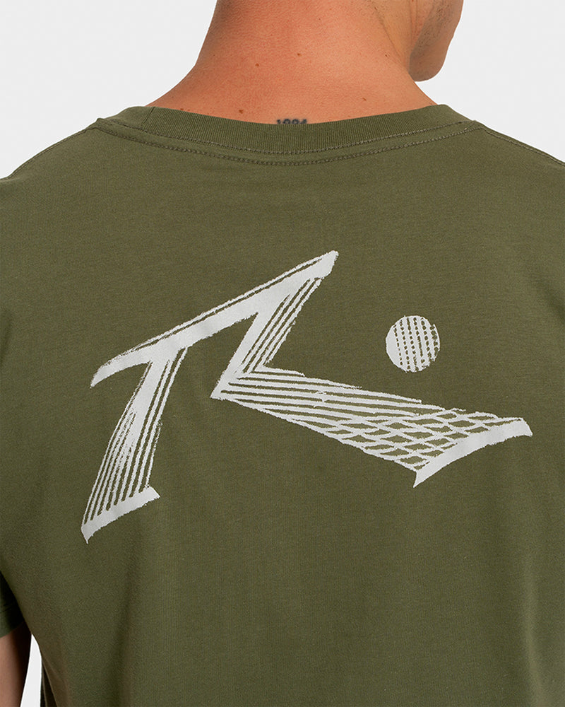 Camiseta Manga Curta Rusty Chalk Verde Folha