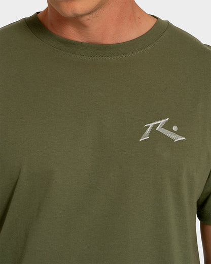 Camiseta Manga Curta Rusty Chalk Verde Folha