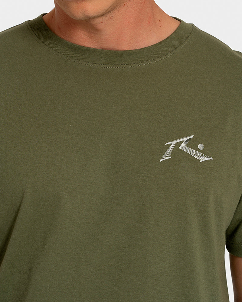 Camiseta Manga Curta Rusty Chalk Verde Folha