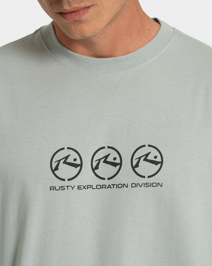 Camiseta Manga Curta Rusty Crusoe Verde Claro