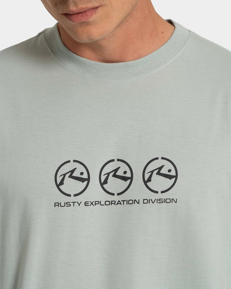 Camiseta Manga Curta Rusty Crusoe Verde Claro