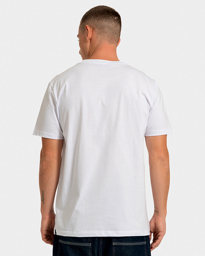 Camiseta Rusty Essential Manga Curta Branca