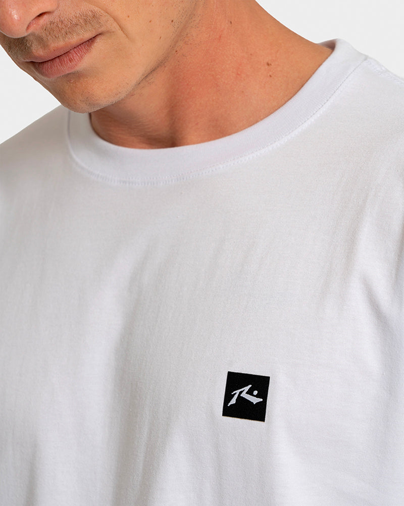 Camiseta Rusty Essential Manga Curta Branca