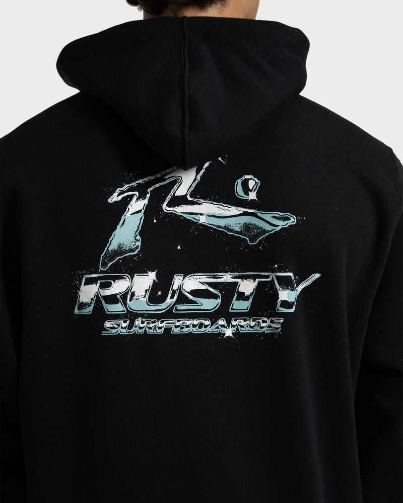 Moletom Canguru Rusty Shared Preto