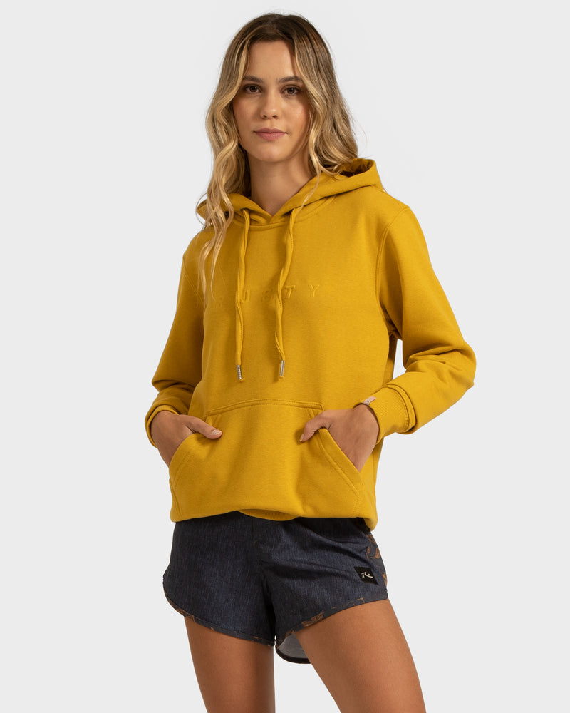 Moletom Canguru Rusty Emboss Amarelo
