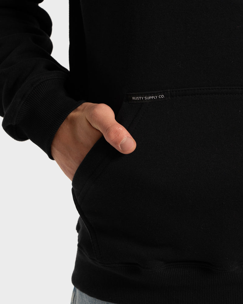 Moletom Canguru Rusty Soft Essential Preto