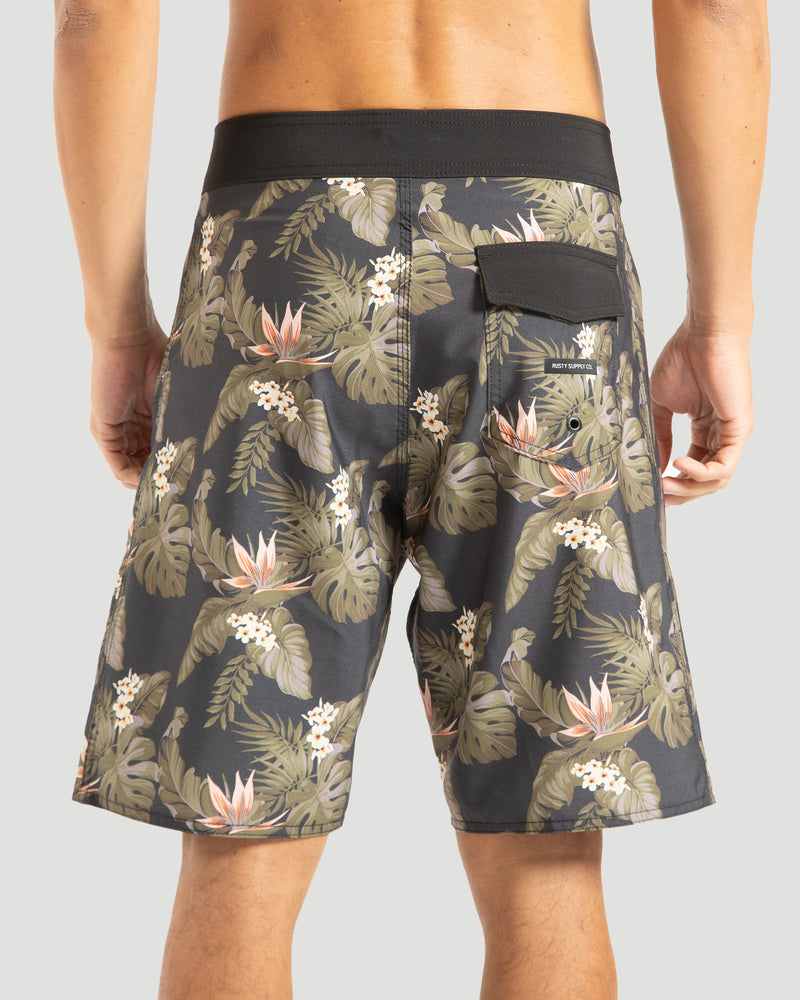 Boardshort Rusty Shine 20'' Preto