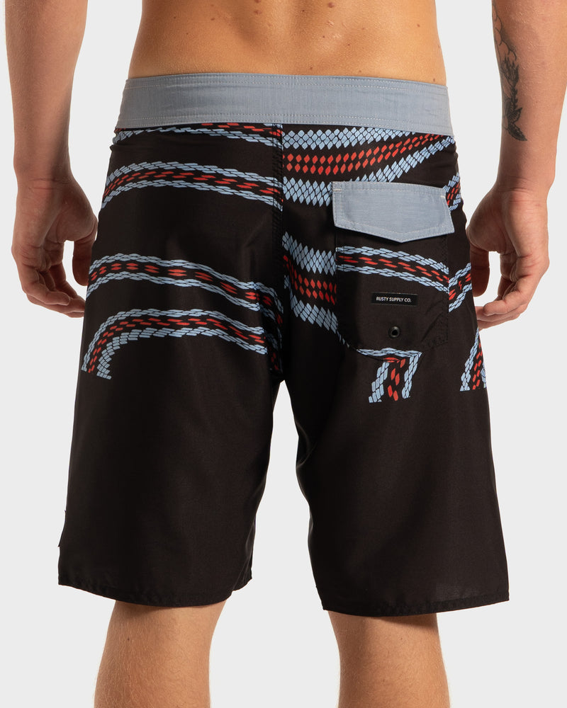 Boardshort Rusty Garter Cut 20" Preto