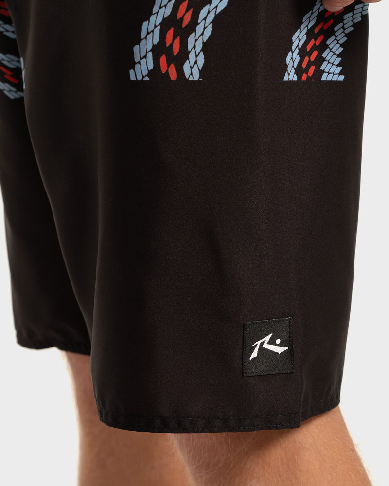 Boardshort Rusty Garter Cut 20" Preto