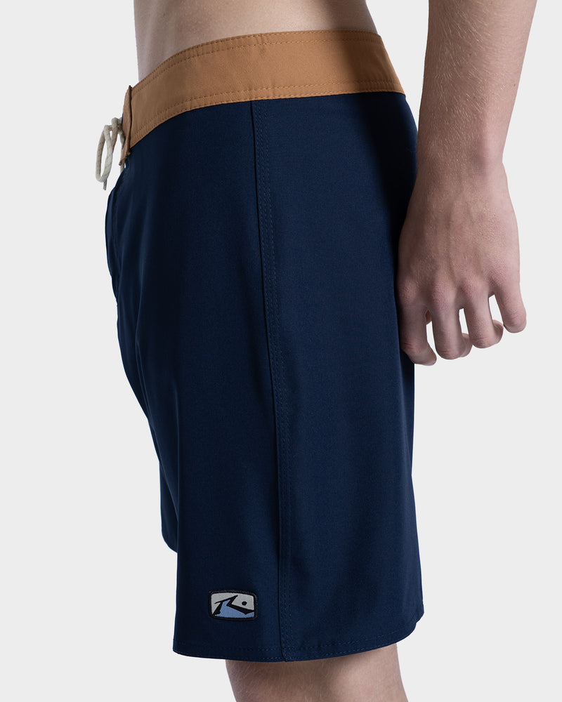 Boardshort Rusty Color Box 18" Marinho 4 Way Stretch