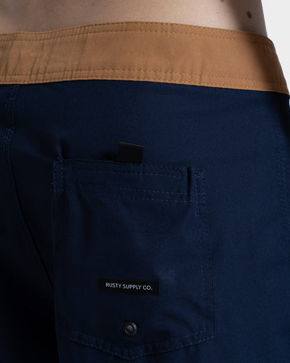 Boardshort Rusty Color Box 18" Marinho 4 Way Stretch
