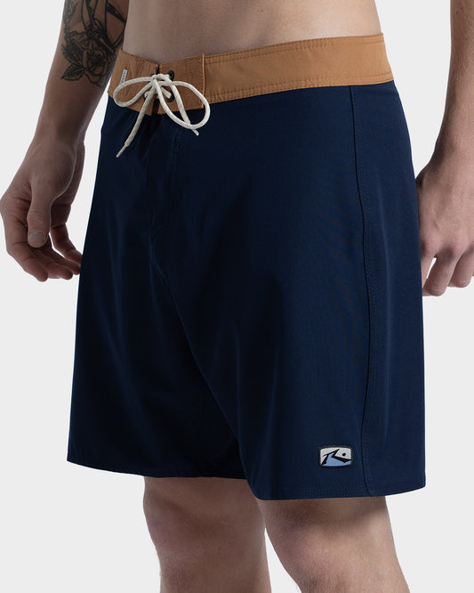 Boardshort Rusty Color Box 18" Marinho 4 Way Stretch