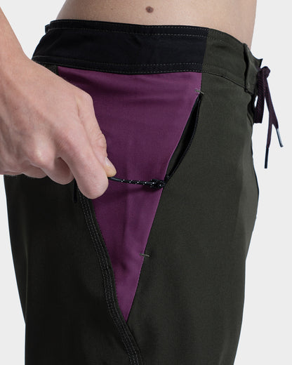 Boardshorts Importado Rusty Oliva 20” 4 Way Stretch com Zíper