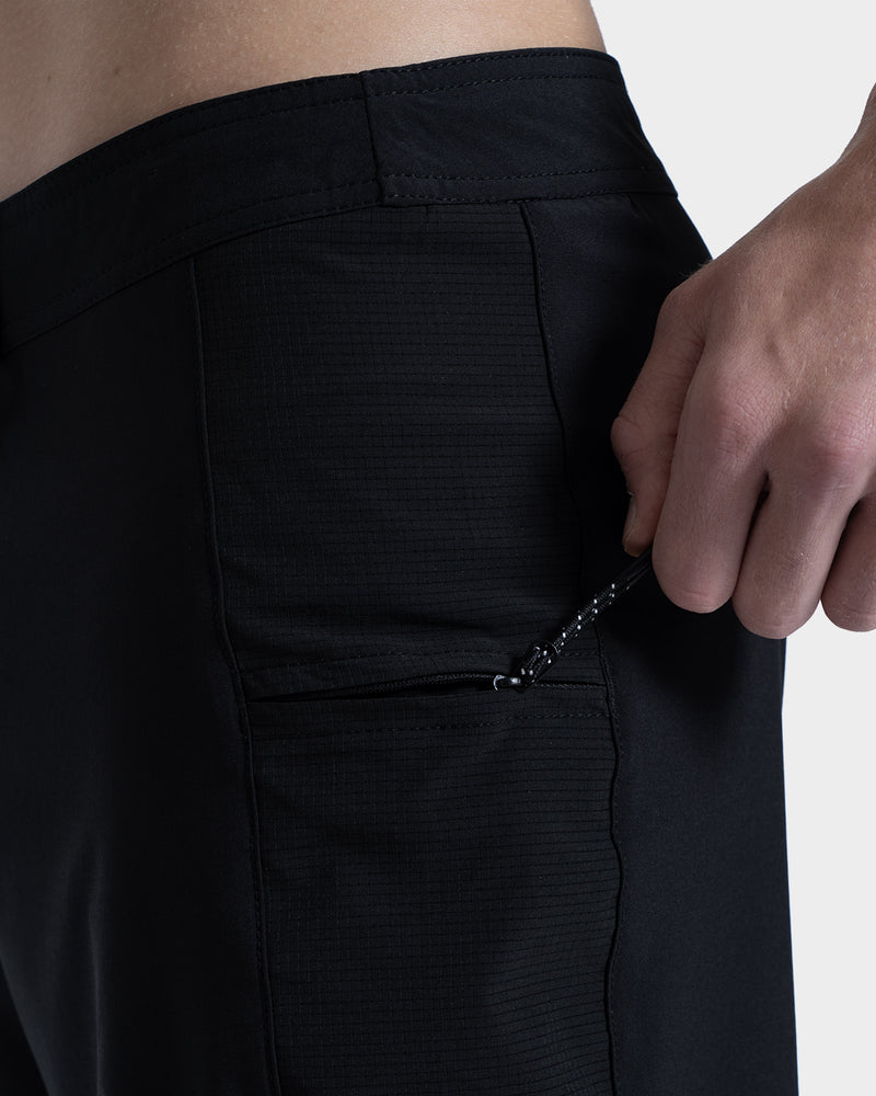 Boardshorts Importado Rusty Noir Preto 20” 4 Way Stretch com Zíper