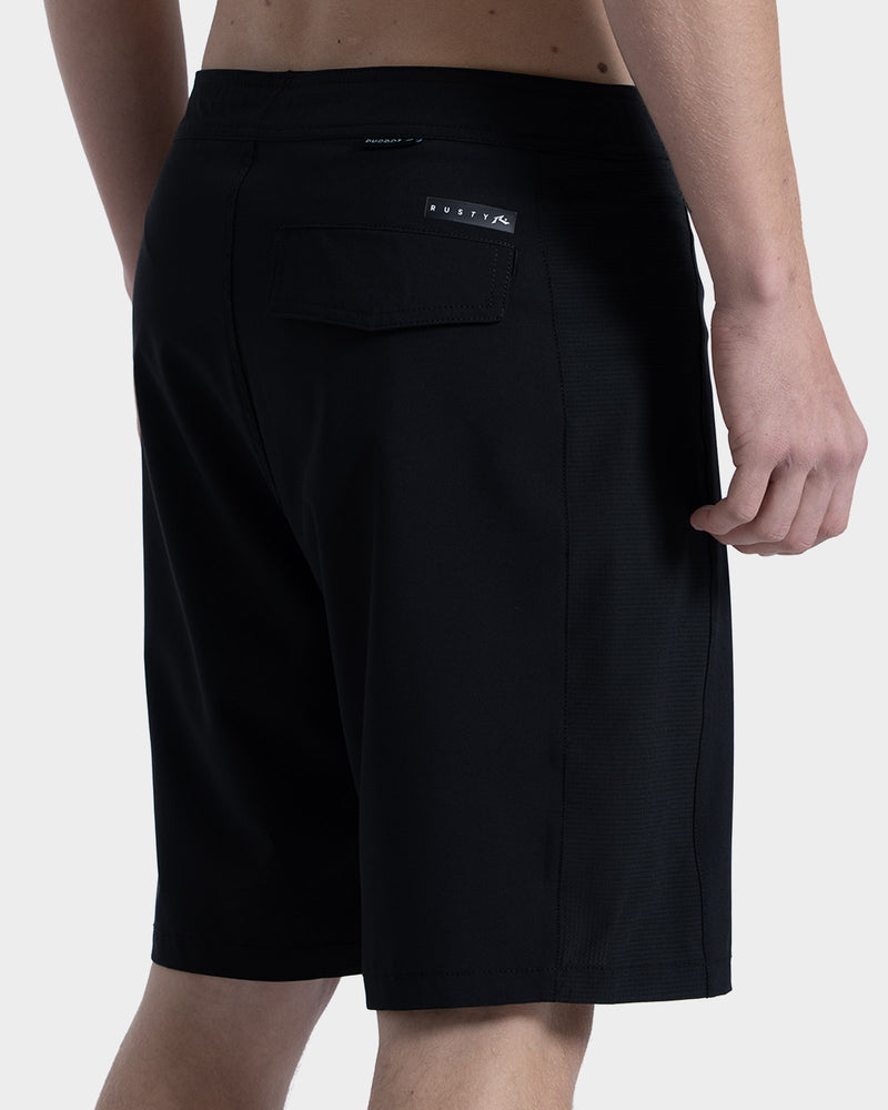 Boardshorts Importado Rusty Noir Preto 20” 4 Way Stretch com Zíper