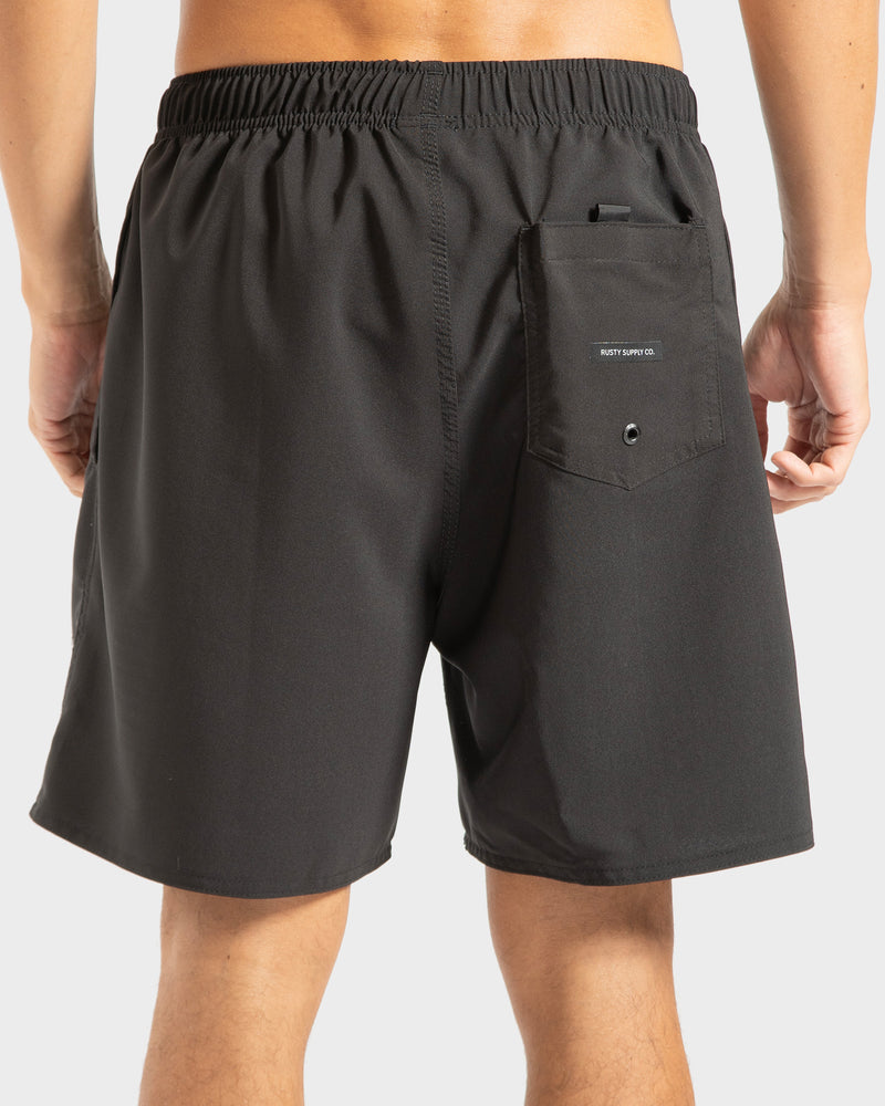 Boardshort Rusty Broad Preto