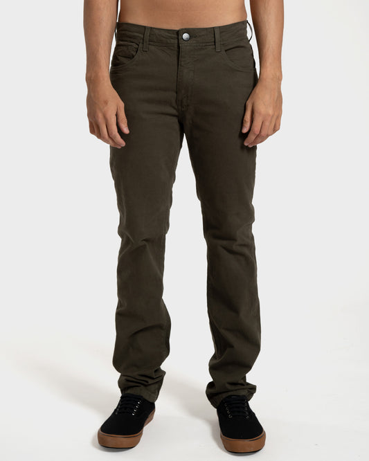 Calça Sarja 5 Pockets Rusty Verde Militar