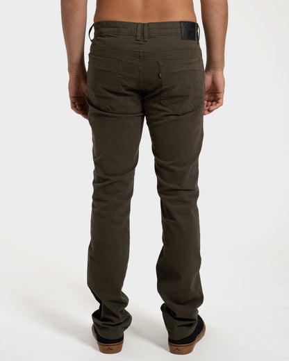Calça Sarja 5 Pockets Rusty Verde Militar