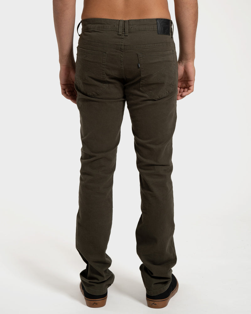 Calça Sarja 5 Pockets Rusty Verde Militar