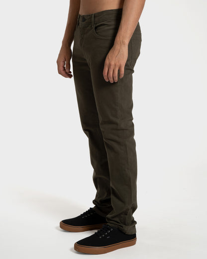 Calça Sarja 5 Pockets Rusty Verde Militar